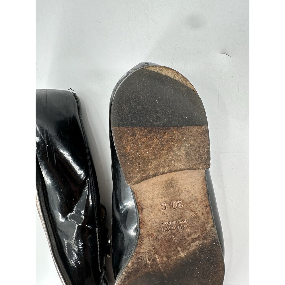 GUCCI Loafers‎ Leather Shoes Pumps Women's Size 38 C Black - Picture 13 of 14